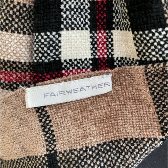 Vintage Chenille Plaid Scarf - Picture 4 of 4